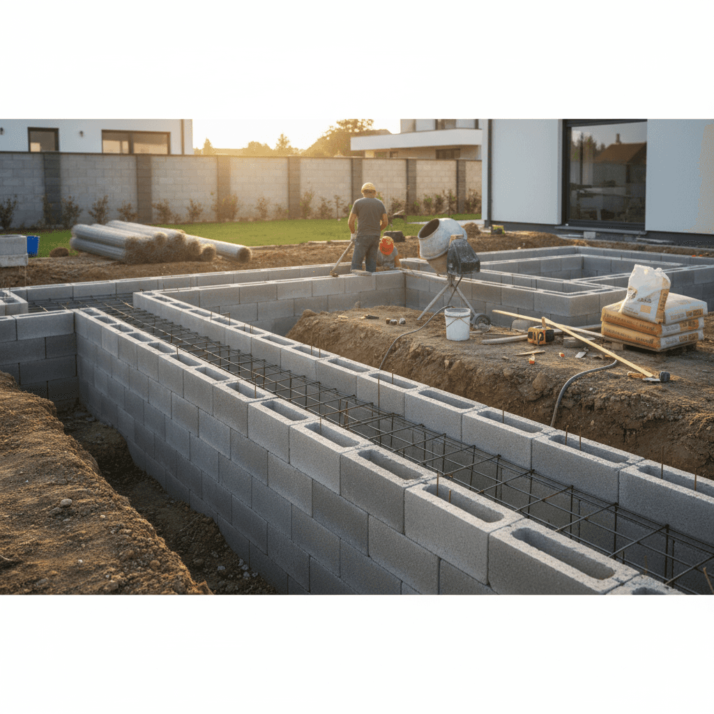 Errichtung einer mörtellosen Betonfundamentmauer: Eine praktische Anleitung