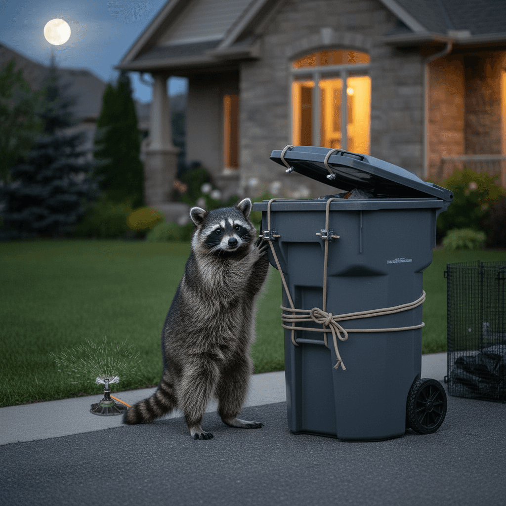 Schluss mit nächtlichen Plünderungen: So schützen Sie Ihre Mülltonne vor Waschbären