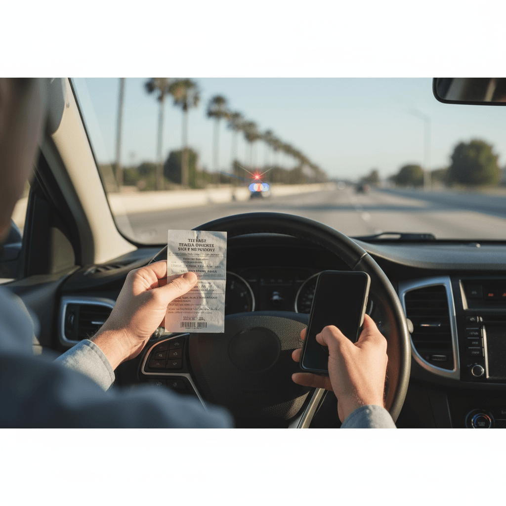 Wie man in Kalifornien einen Strafzettel für Handynutzung am Steuer anficht