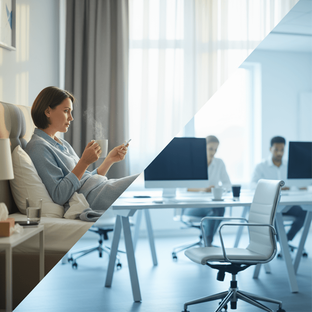 Krank zur Arbeit oder Schule? Wann Sie zu Hause bleiben sollten